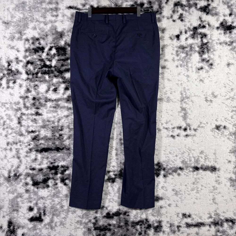 Banana Republic Marzotto Pants Mens Size 31x30 Navy Blue Super 120s Wool Stretch